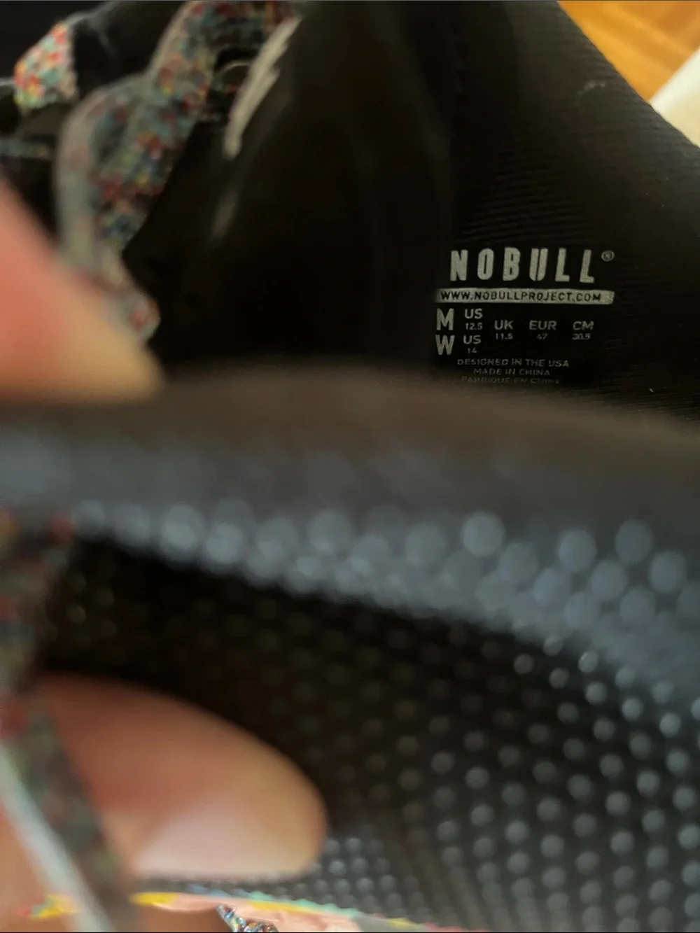 NOBULL Outwork trainers  black Superfabric upper & , multi-patterned 12.5